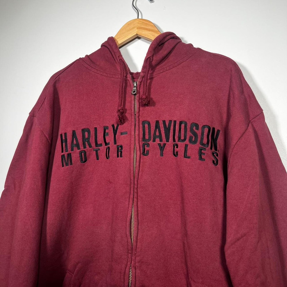 Y2k harley davidson skull hoodie
